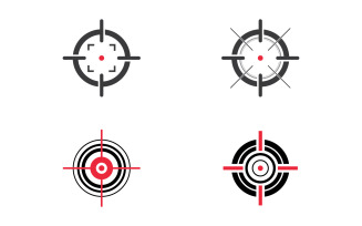 Target Goals icon vector illustration design template v2.1