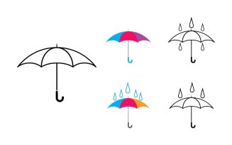 Umbrella safe concept illustration Logo Template design v2.6