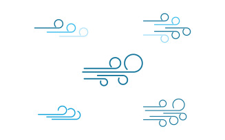 Wind Vortex Concept icon Logo illustration template v1.1