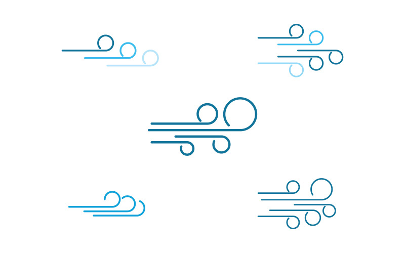 Wind Vortex Concept icon Logo illustration template v1.1 Logo Template