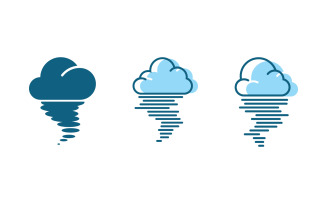 Wind Vortex Concept icon Logo illustration template v1.2