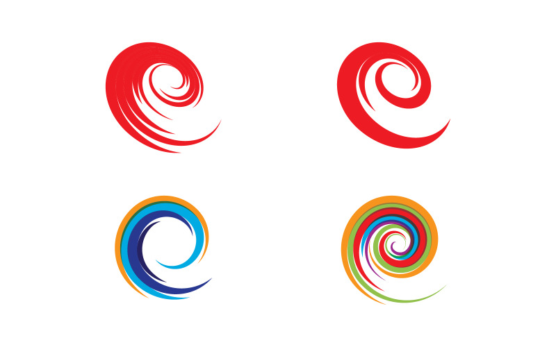 Wind Vortex Concept icon Logo illustration template v1.5 Logo Template