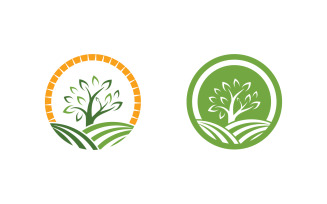 Ecology Tree Leaf vector icon illustration logo design v1.66