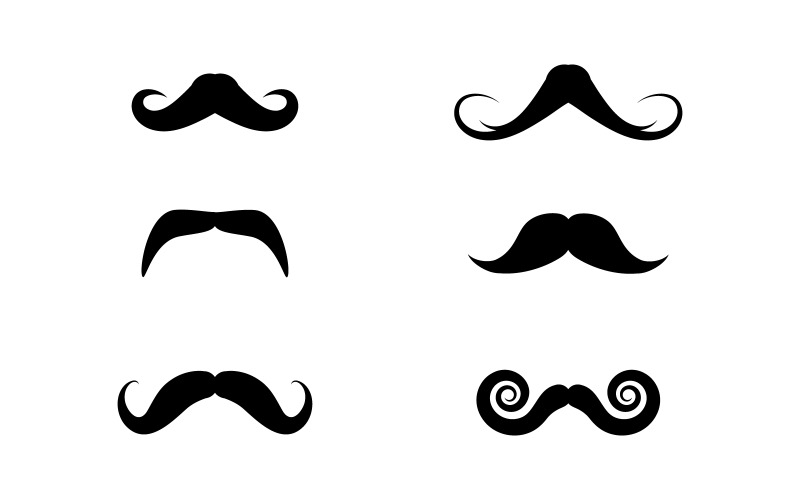 Mustache icon illustration design template v1.3 Logo Template