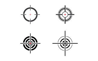 Target Goals icon vector illustration design template v2.4