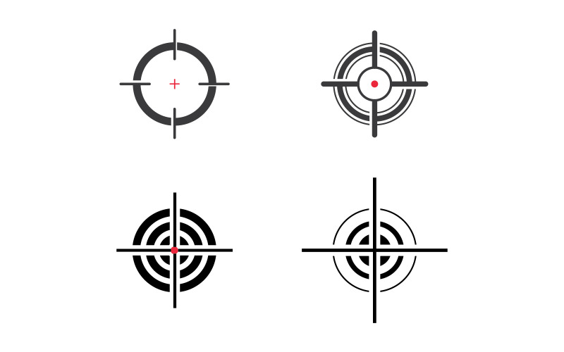 Target Goals icon vector illustration design template v2.4 Logo Template