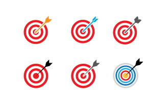 Target Goals icon vector illustration design template v2.8