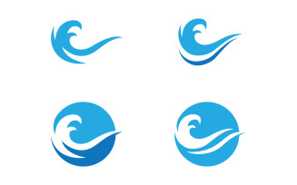 Water wave liquid vector Logo illustration design V3.244