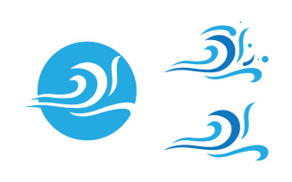 Water wave liquid vector Logo illustration design V3.247