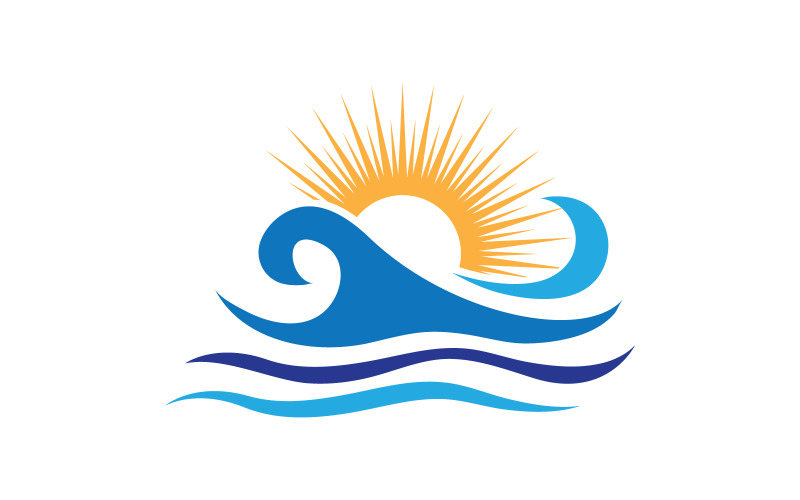 Water wave liquid vector Logo illustration design V3.248 Logo Template
