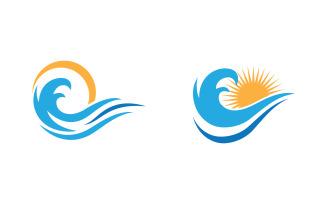 Water wave liquid vector Logo illustration design V3.252