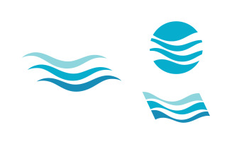 Water wave liquid vector Logo illustration design V3.254