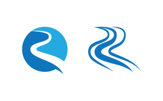 Water wave liquid vector Logo illustration design V3.263