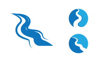 Water wave liquid vector Logo illustration design V3.265