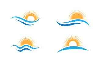 Water wave liquid vector Logo illustration design V3.267