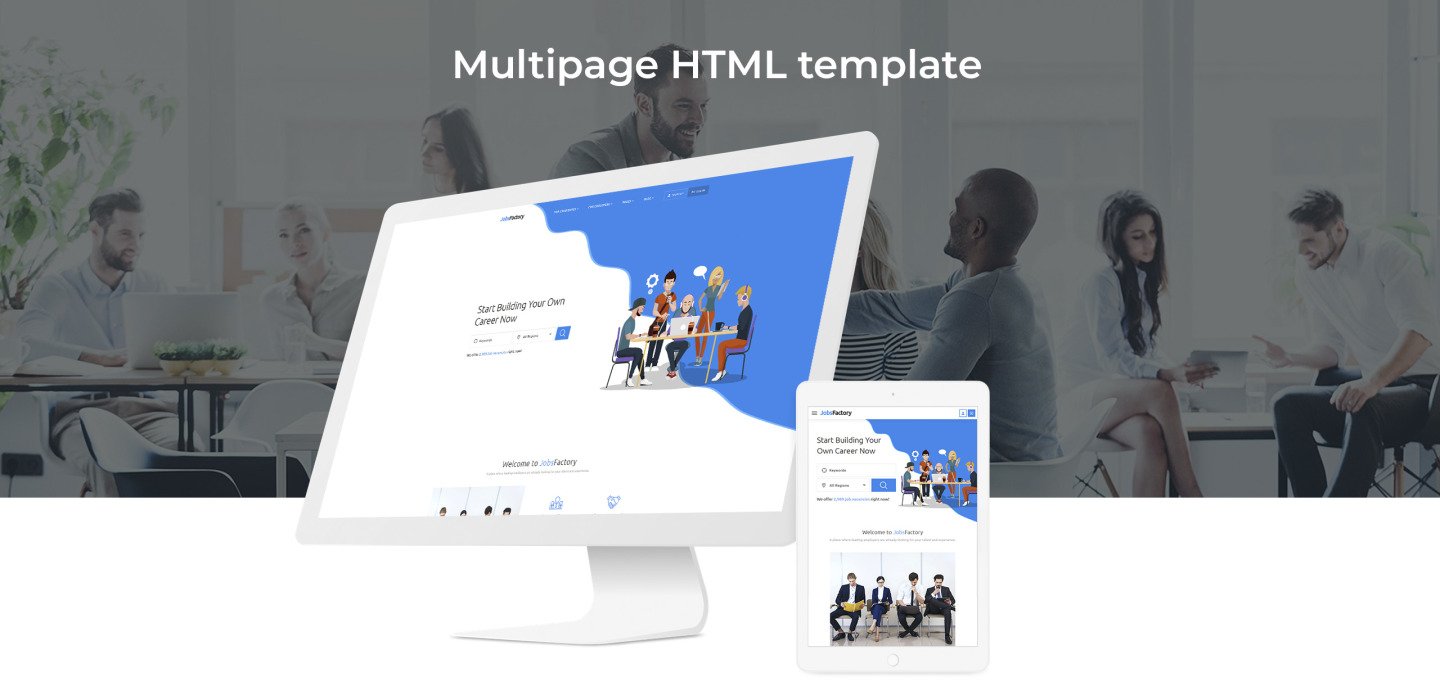  JobsFactory - Job Portal Multipage HTML5 Website Template