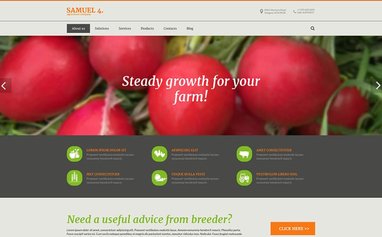 Agriculture Company Drupal Template