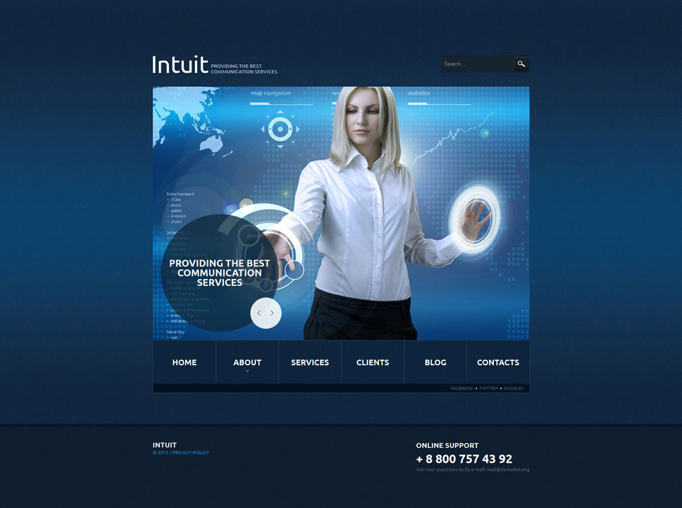 Communications Responsive Joomla Template New Screenshots BIG