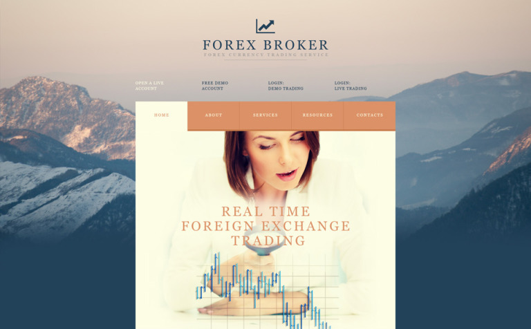 Currency Trading Services Website Template - 