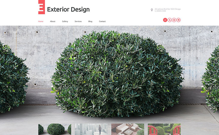 Exterior Design Bootstrap WordPress Theme Big Screenshot Exterior Design WordPress Theme New Screenshots BIG