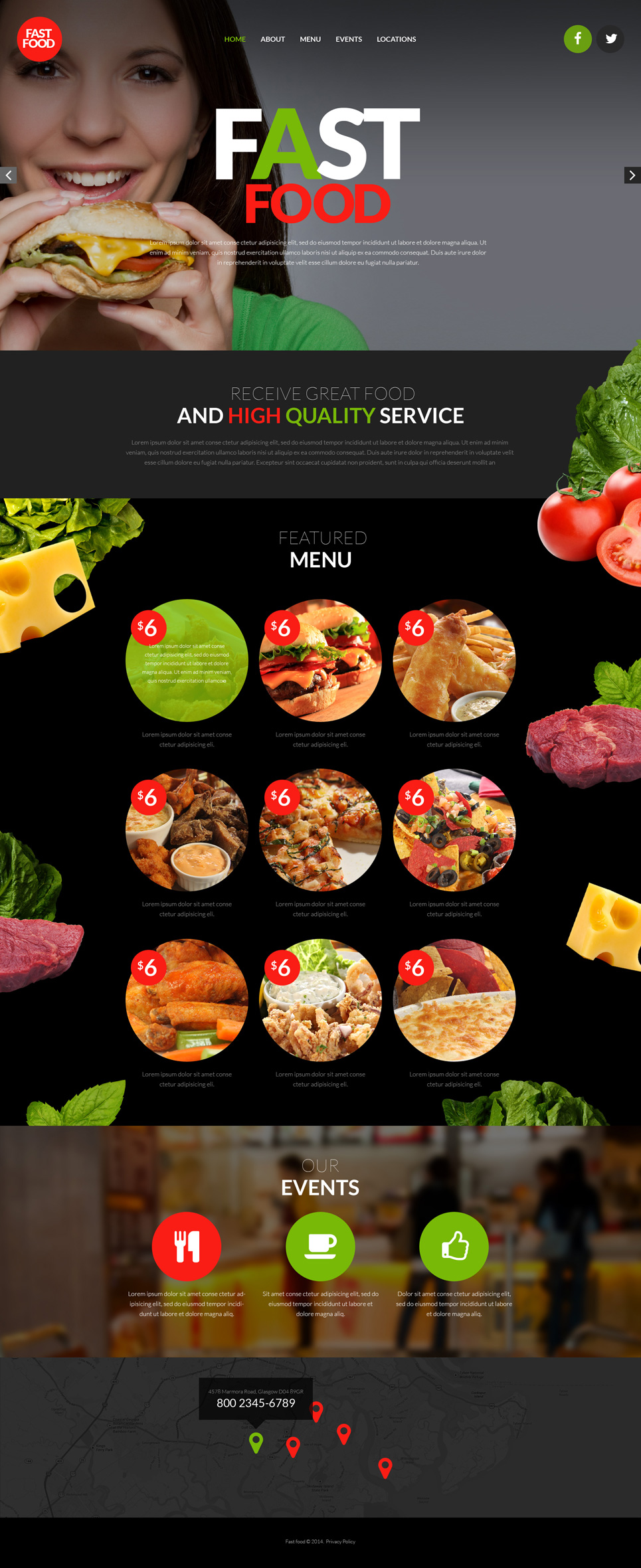 Fast Food Restaurant Responsive Website Template New Screenshots BIG