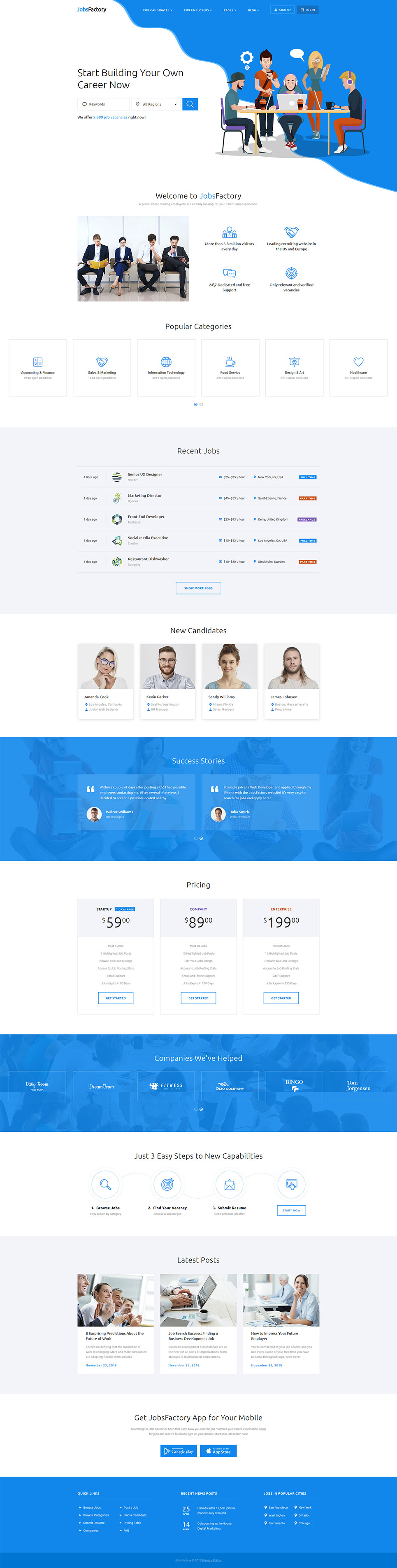 Job Portal Responsive Website Template New Screenshots BIG