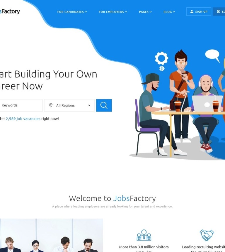  JobsFactory - Job Portal Multipage HTML5 Website Template