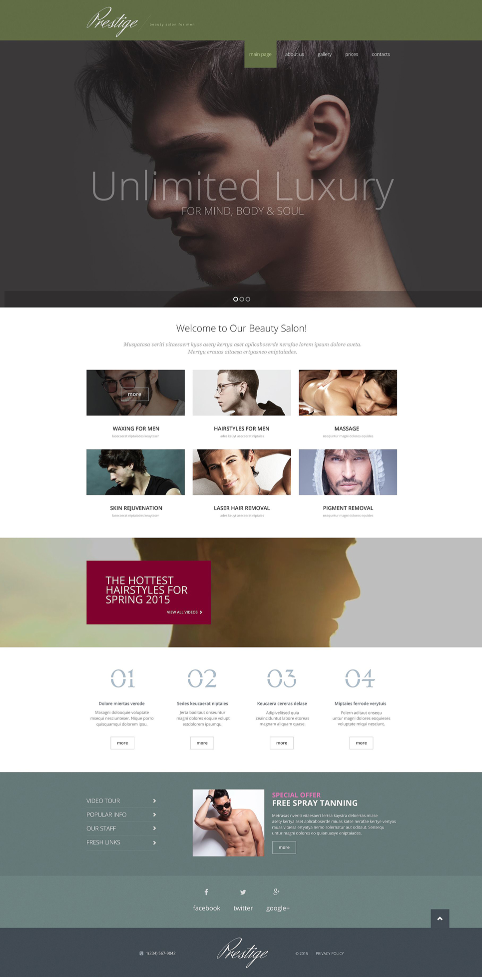 Male Beauty Salon Website Template New Screenshots BIG
