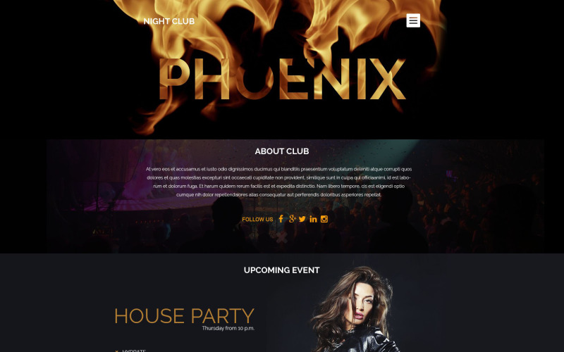 Night Club WordPress Theme