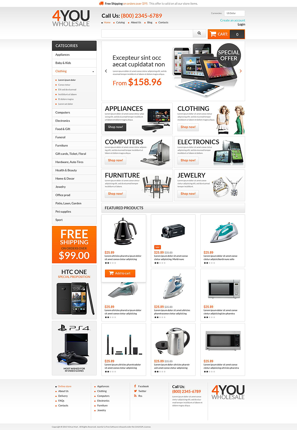 Quick Wholesales Boost VirtueMart Template New Screenshots BIG