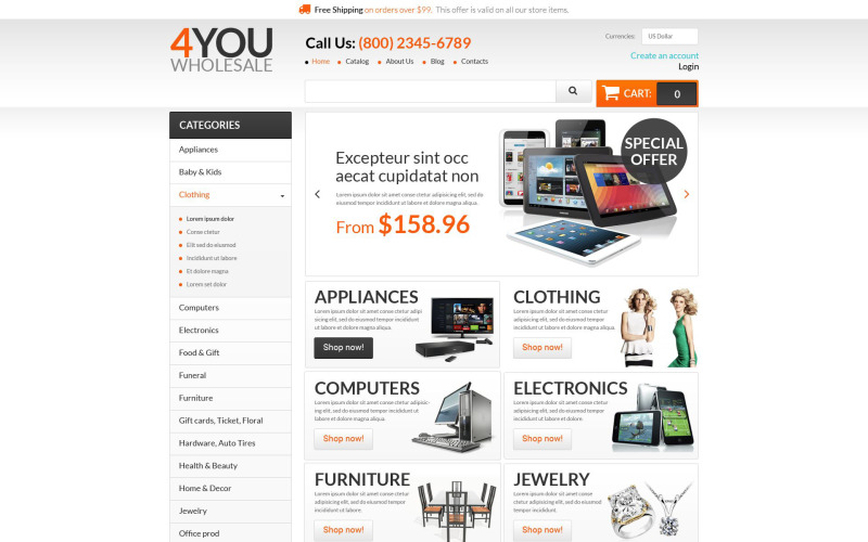 Quick Wholesales Boost VirtueMart Template