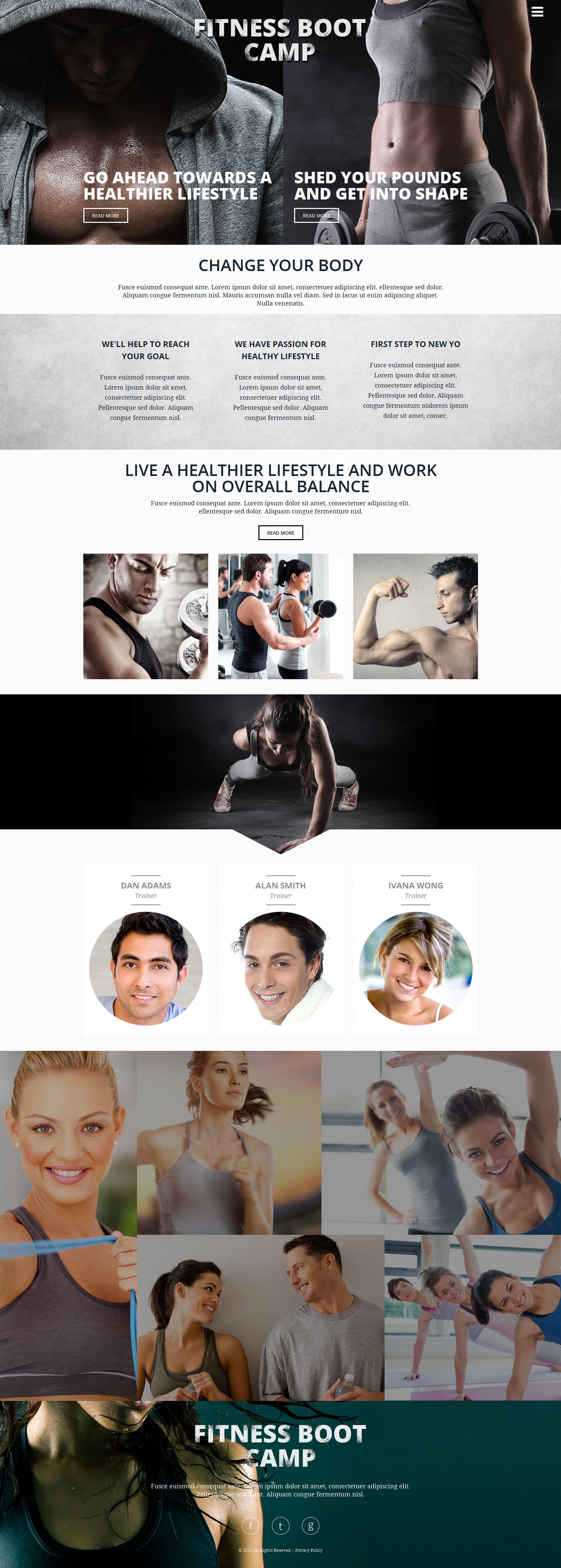 Responsive Fitness Club Web Sitesi #53542 - Ekran resmi