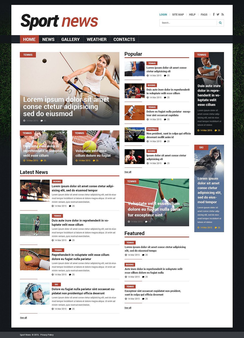 Sports News Responsive Joomla Template New Screenshots BIG