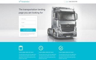 Transportation Responsive Landing Page Template
