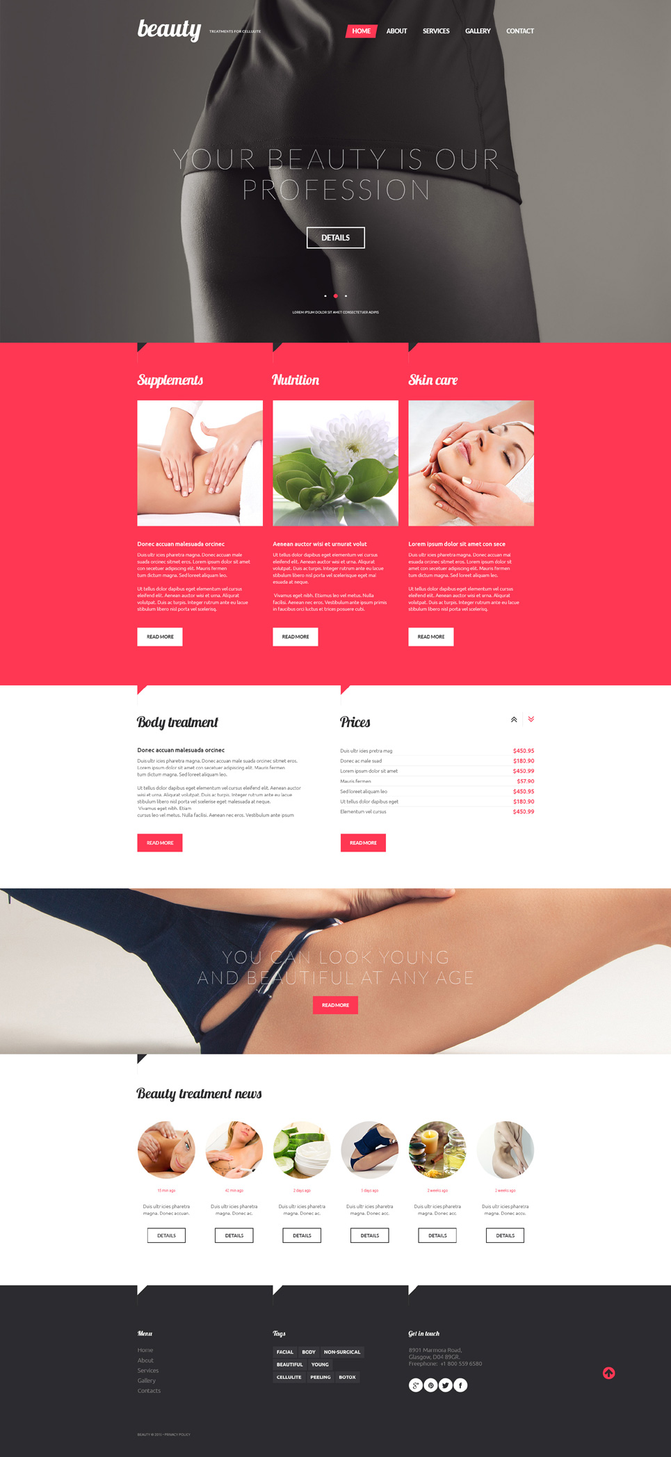 Treatments for Celulite Website Template New Screenshots BIG