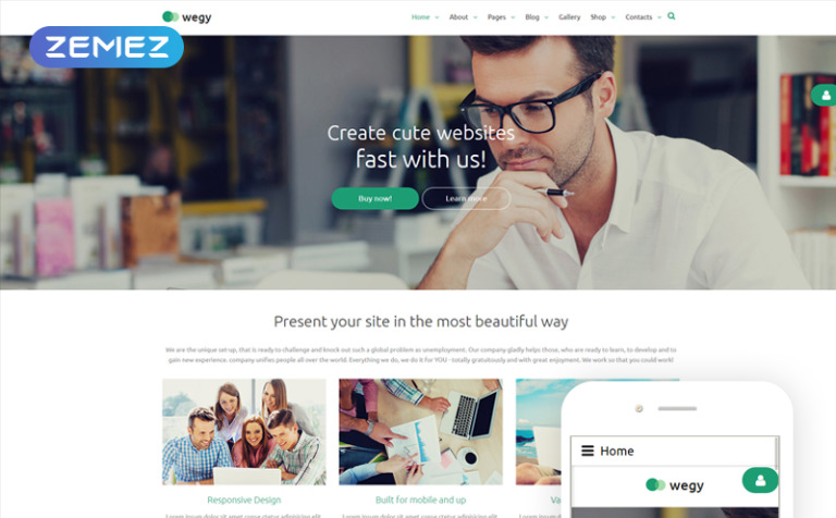 Wegy Bootstrap Joomla Theme Big Screenshot Wegy Joomla Template New Screenshots BIG