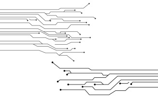 Digital Technology Circuit icon illustration Template design v1.3