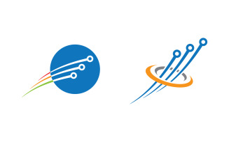Digital Technology Circuit icon illustration Template design v1.5