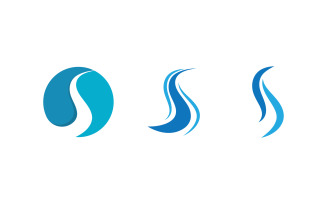Water wave liquid vector Logo illustration design V3.262