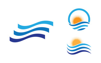 Water wave liquid vector Logo illustration design V3.268