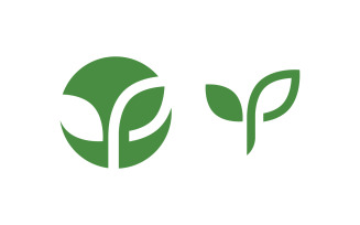 Ecology Tree Leaf vector icon illustration logo design v1.55