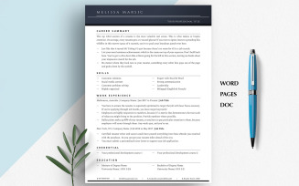 Clean Resume Template | 2-Page Professional CV for Word, Pages & Google Docs