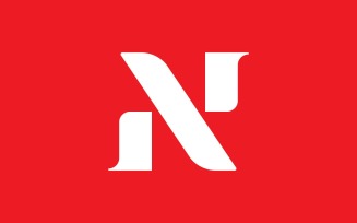 Letter N logo template elements, V design 1