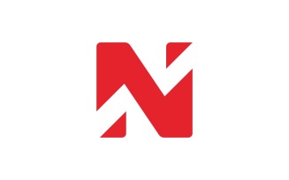 Letter N logo template elements, V design 3