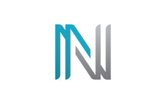 Letter N logo template elements, V design 5