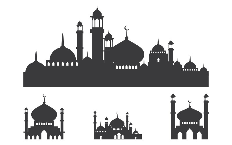 Mosque Islamic Vector logo design illustration Template v3.1 Logo Template