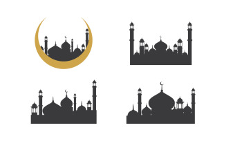 Mosque Islamic Vector logo design illustration Template v3.4