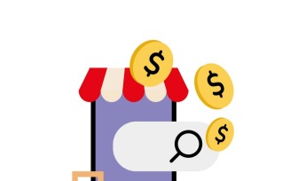 Vibrant E-commerce Shopping Cart Concept Illustration