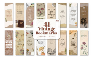 Vintage Bookmarks JPEG printable, Aesthetic booklover Bookmarks, vintage book Bookmark Sheet