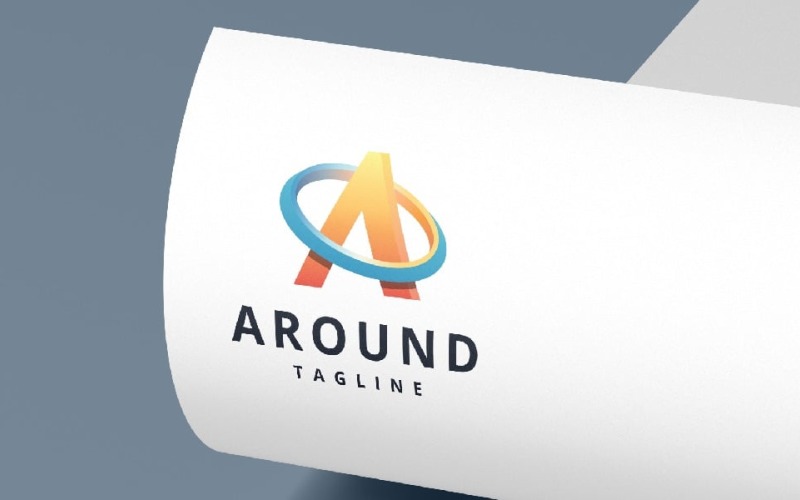 AROUND Circular Orbit A Letter Logo Logo Template